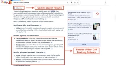 gemini search results