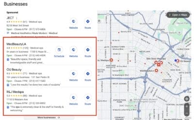 local seo for med spa