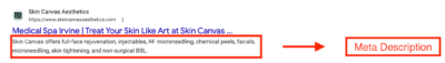 seo for med spa meta description