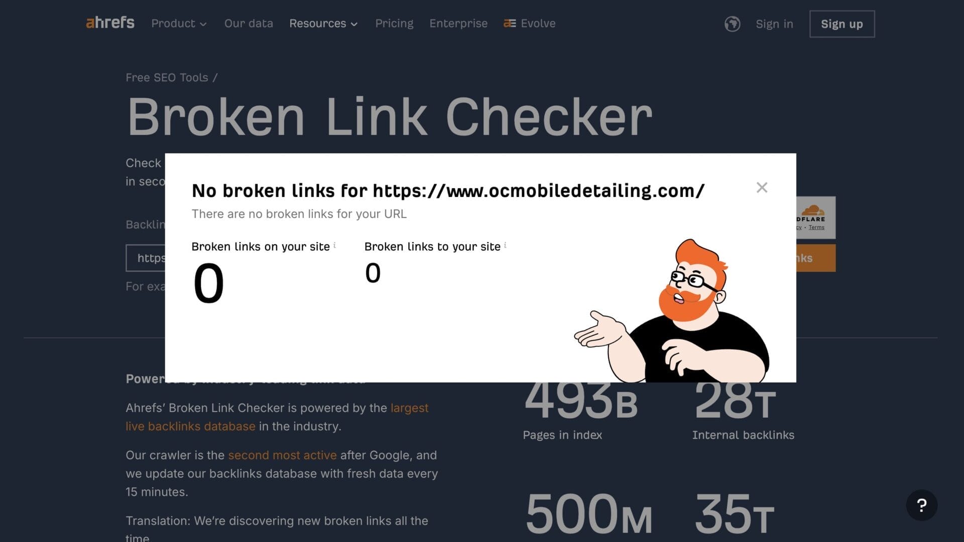 ahrefs broken link checker
