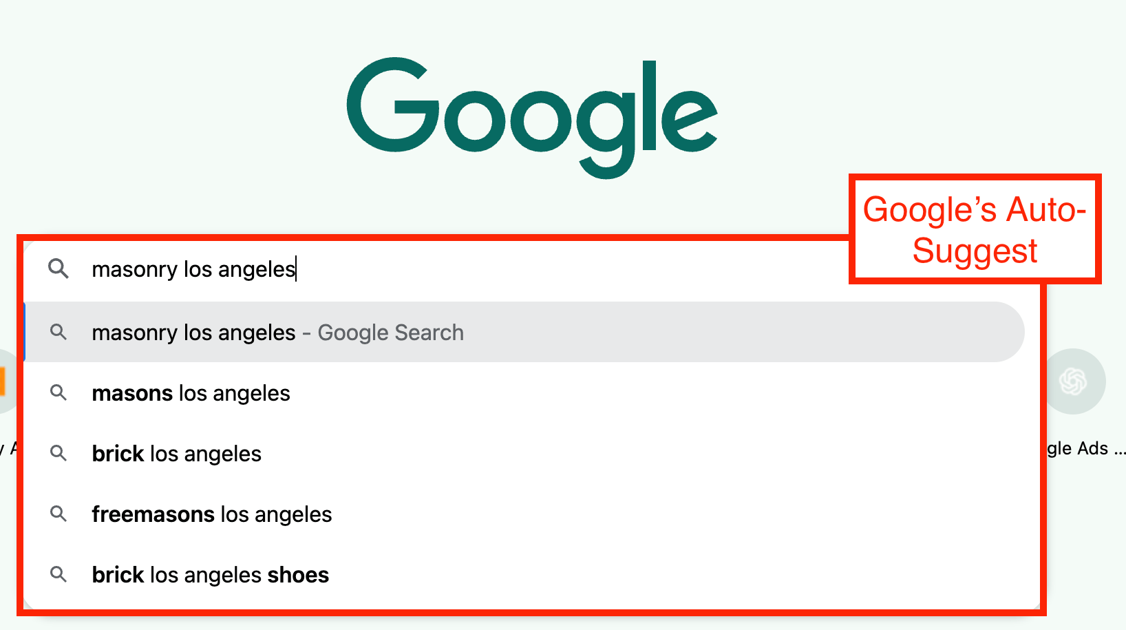 Google’s Auto-Suggest seo masonry