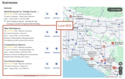 Local seo for masonry