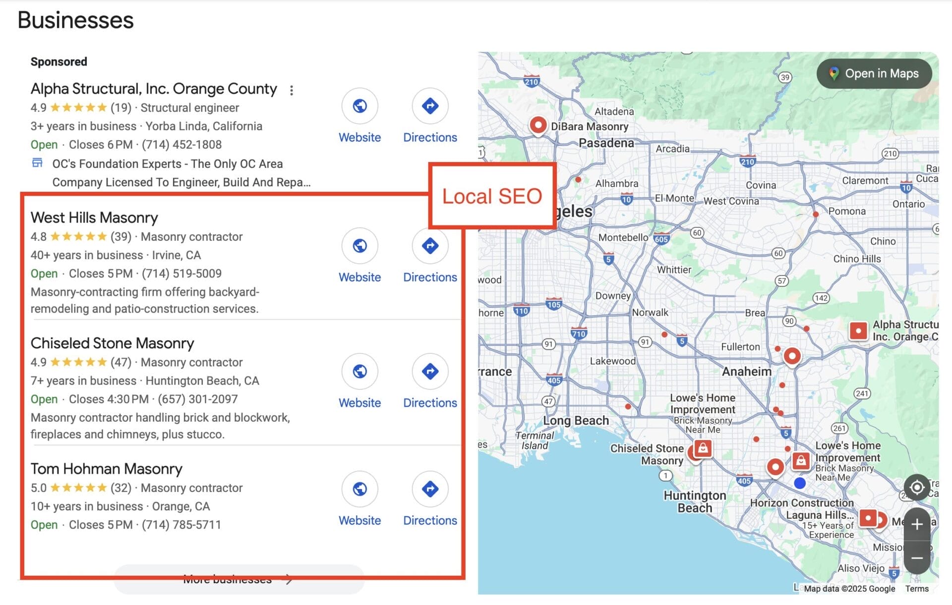 Local seo for masonry