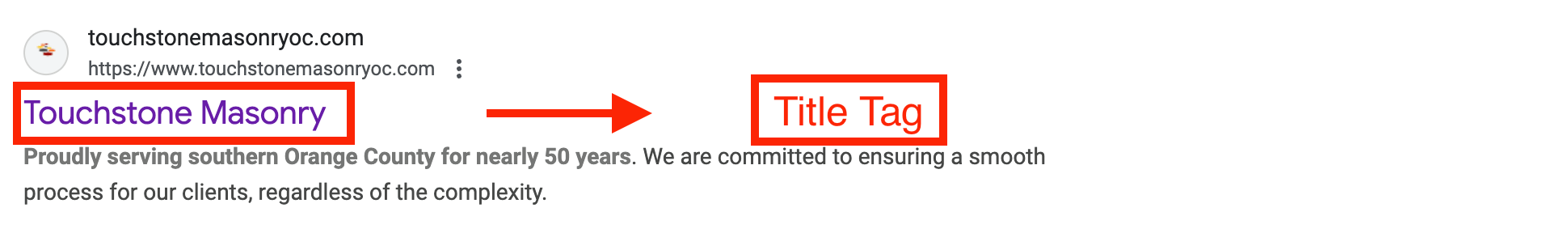 title tag seo for masonry