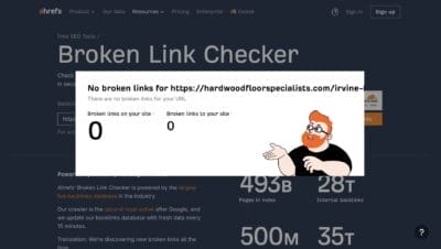 ahrefs broken link checker
