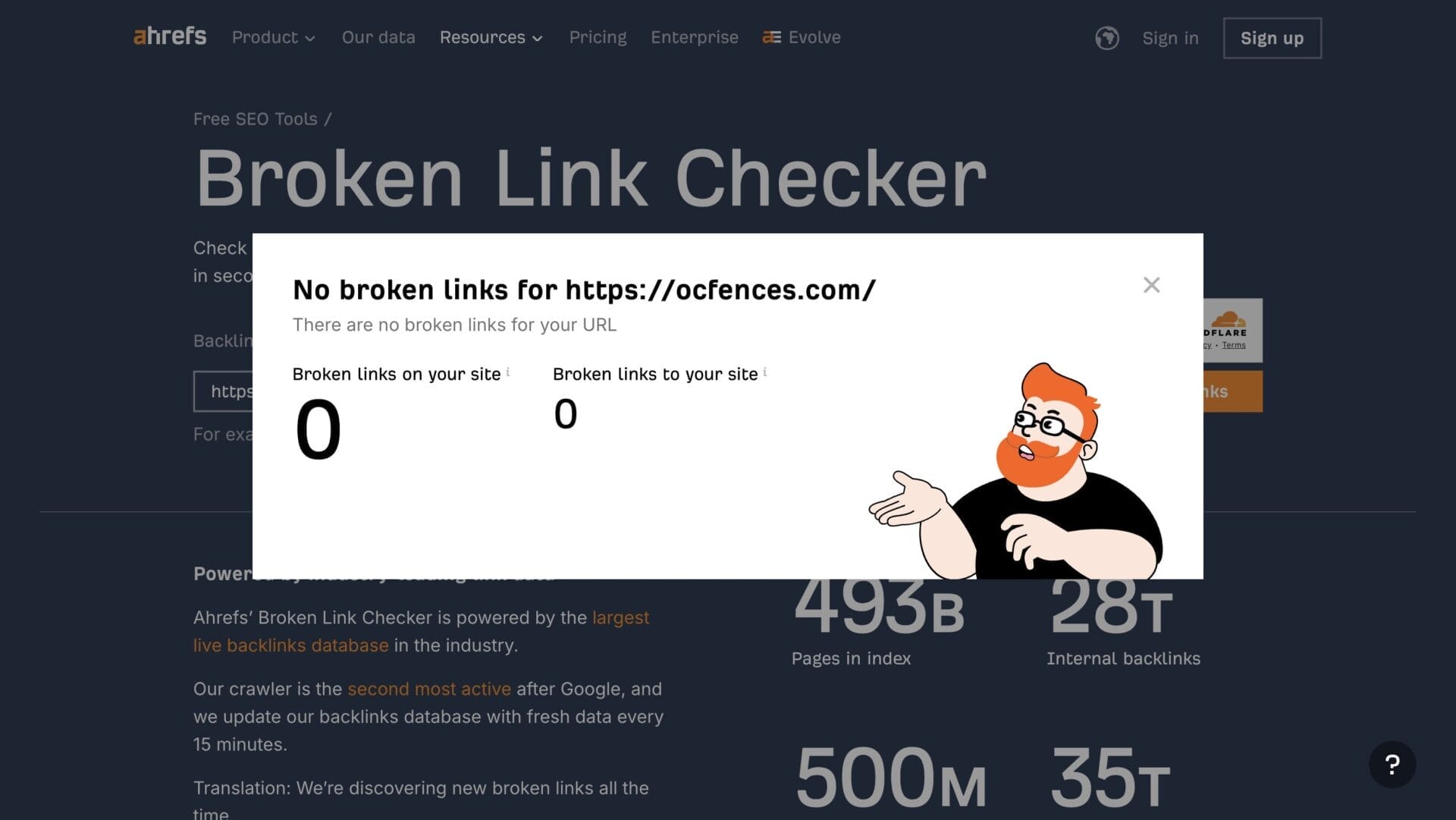 ahrefs broken link checker