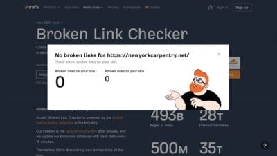 ahrefs broken link checker