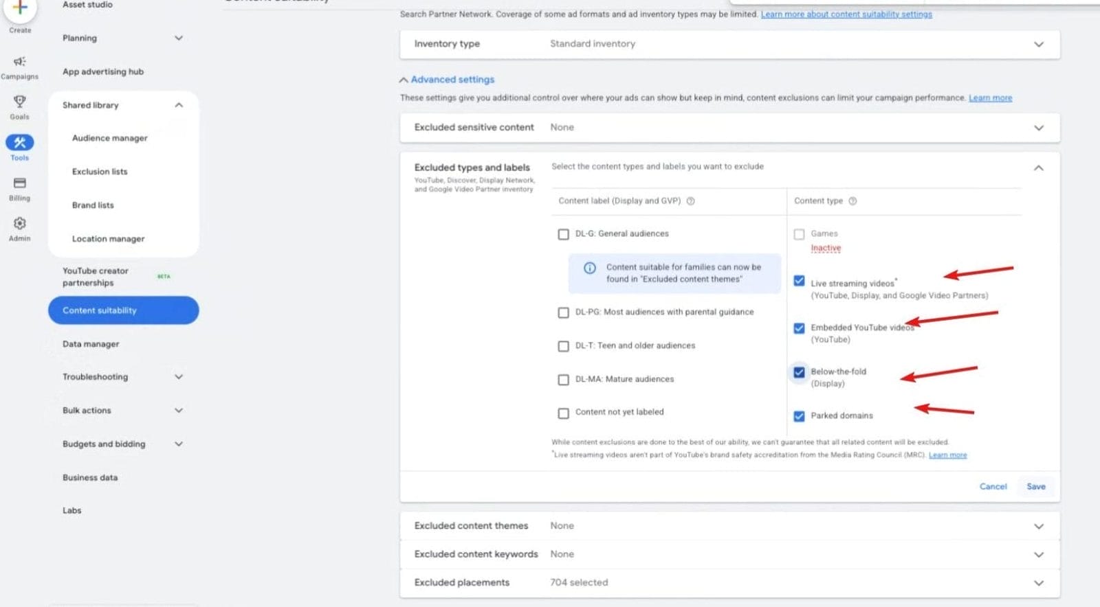 disable youtube on your pmax by using excluded types and label.